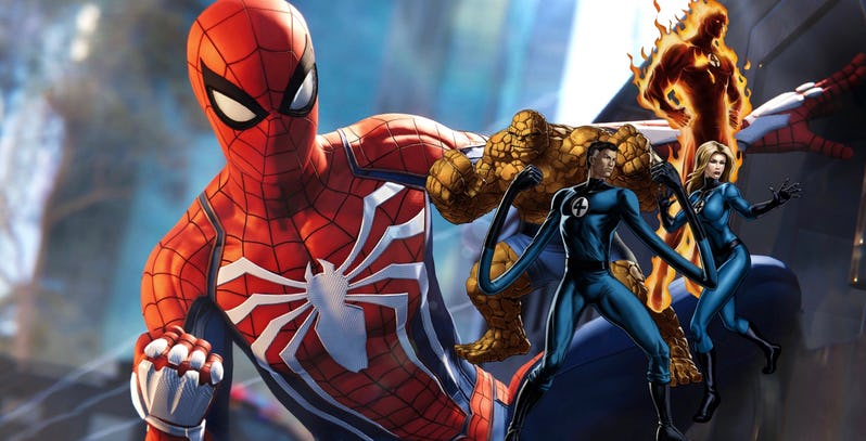 Conteúdo ligado ao Quarteto Fantástico chegará ao Spider-Man de PS4