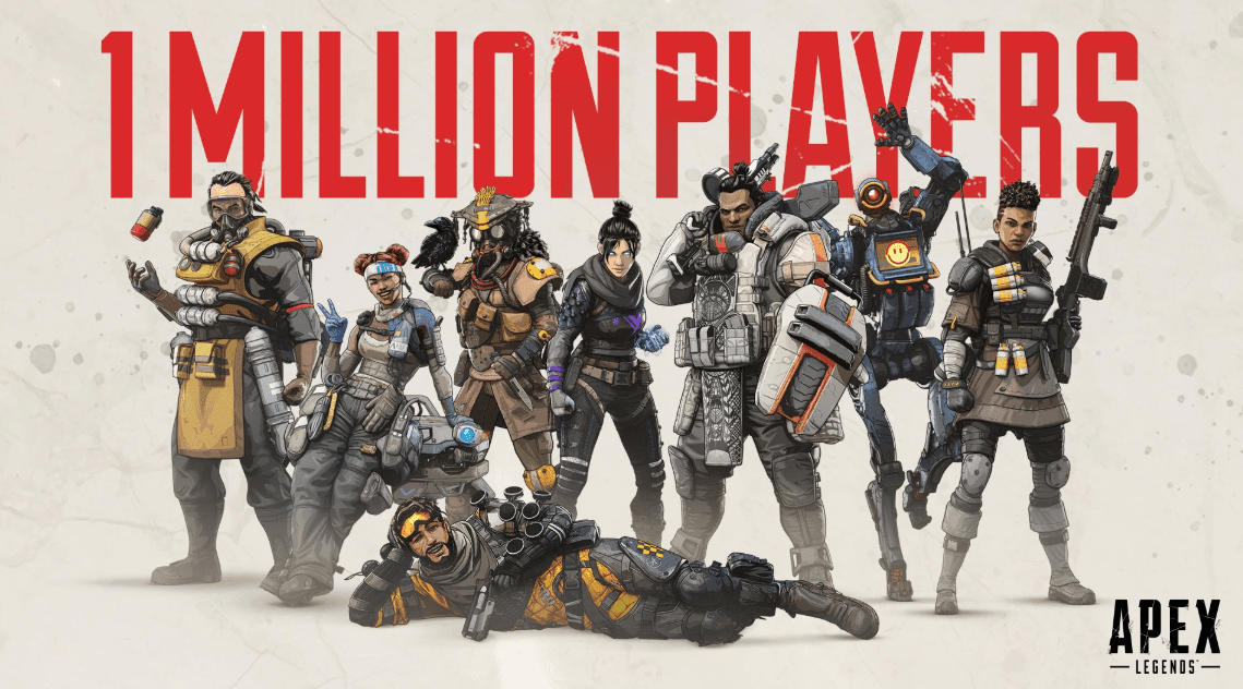 Apex Legends: 1 milhão de jogadores após 8 horas de lançamentos