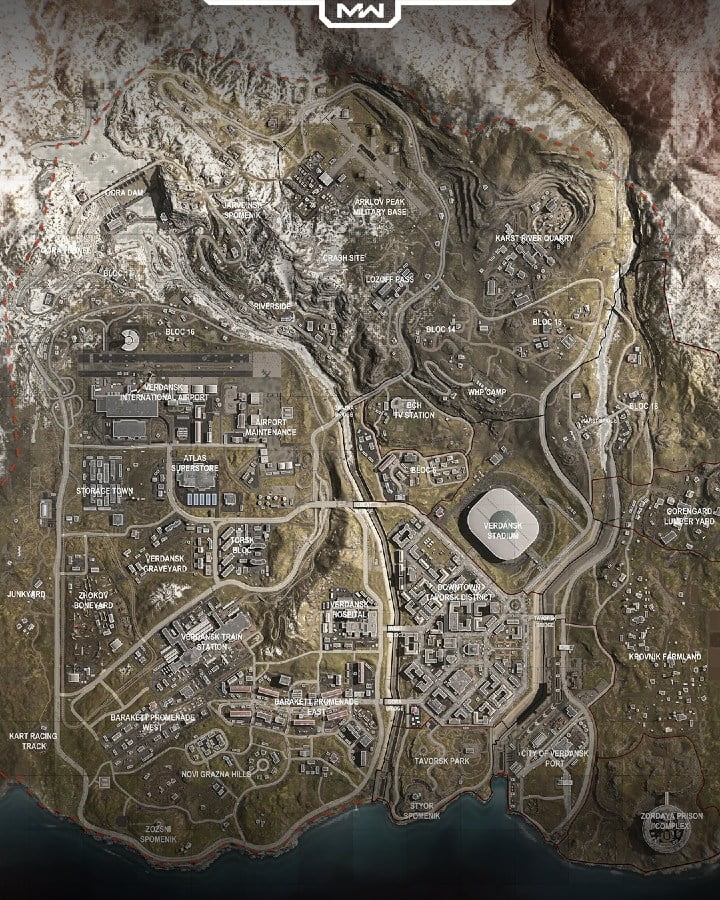 O mapa do modo Battle Royale é gigante