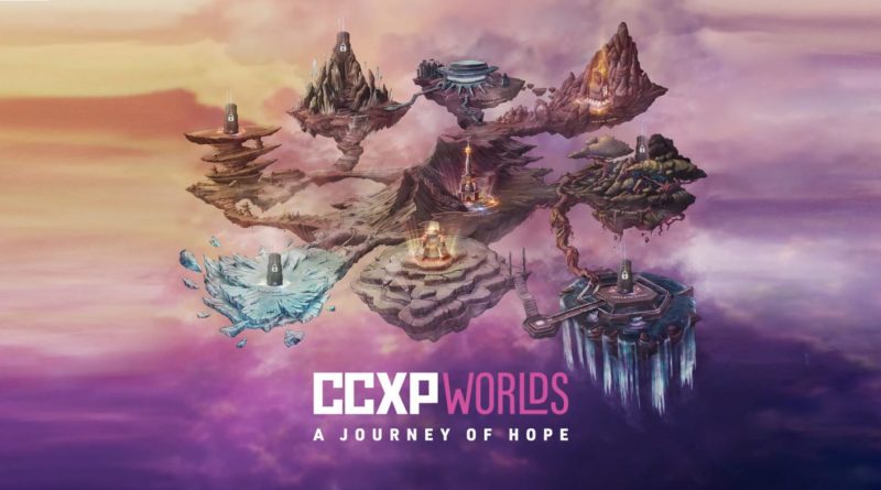 Imagem de divulgação da CCXP Worlds com as arenas que fazem parte do evento - painel Euphoria