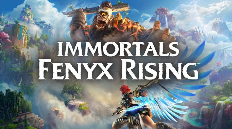 Capa de Immortals: Fenyx Rising, mostrando Fenyx e o vilão do game, Typhon
