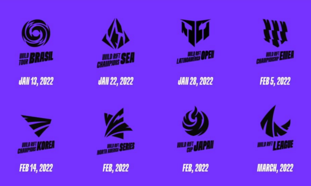 Calendário competitivo de Wild Rift 2022 | Reprodução/Wild Rift Esports