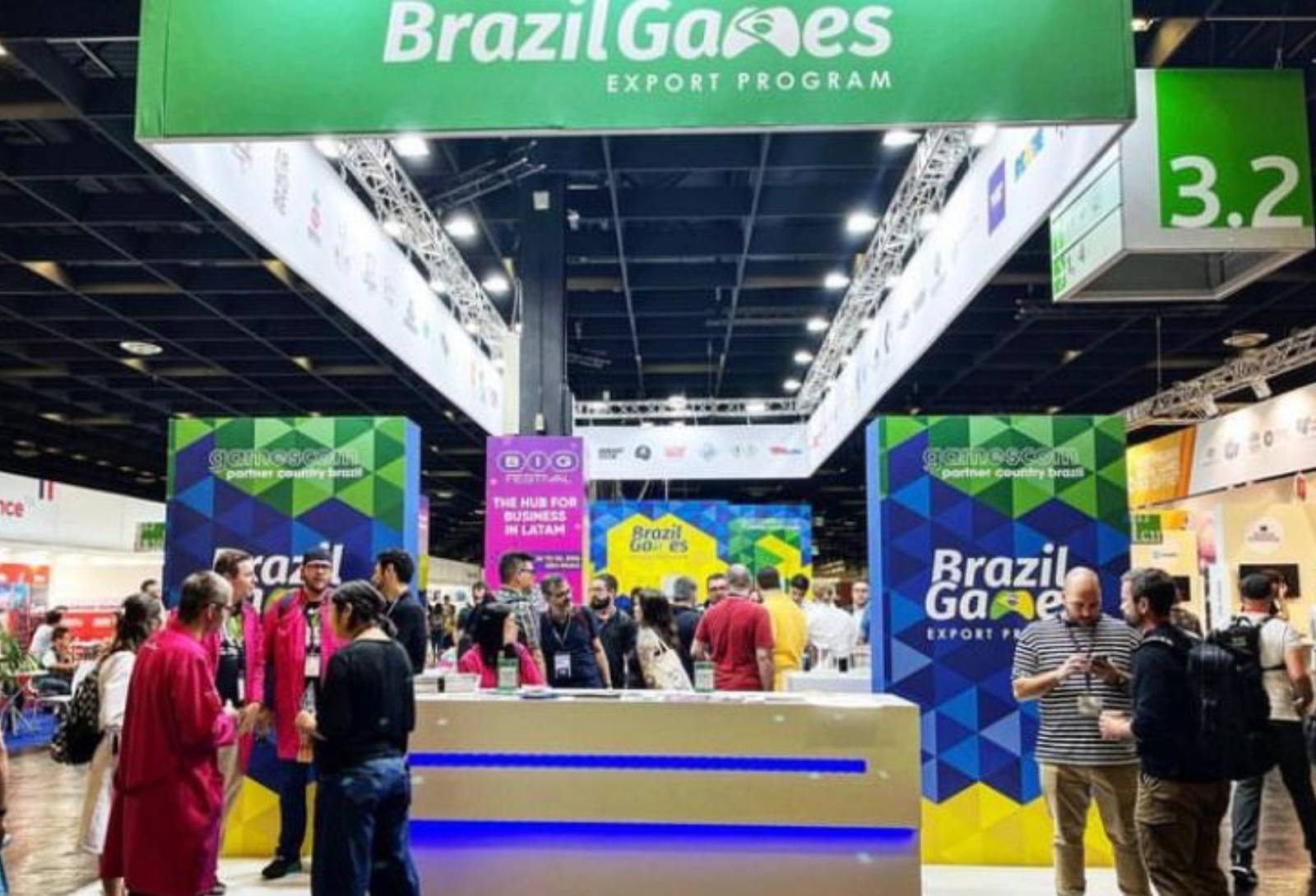 estande da Brazil Games em evento