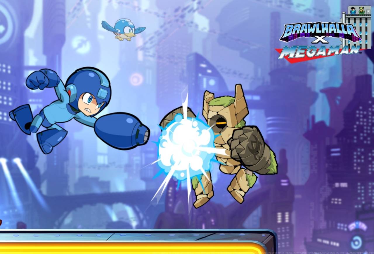 mega man lutando em brawlhalla