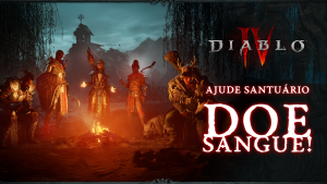 banner campanha doação de sangue Diablo IV