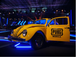 O Fusca personalizado do PUBG MOBILE celebrou a colaboração entre o título e a Volkswagen / Reprodução: PUBG MOB.